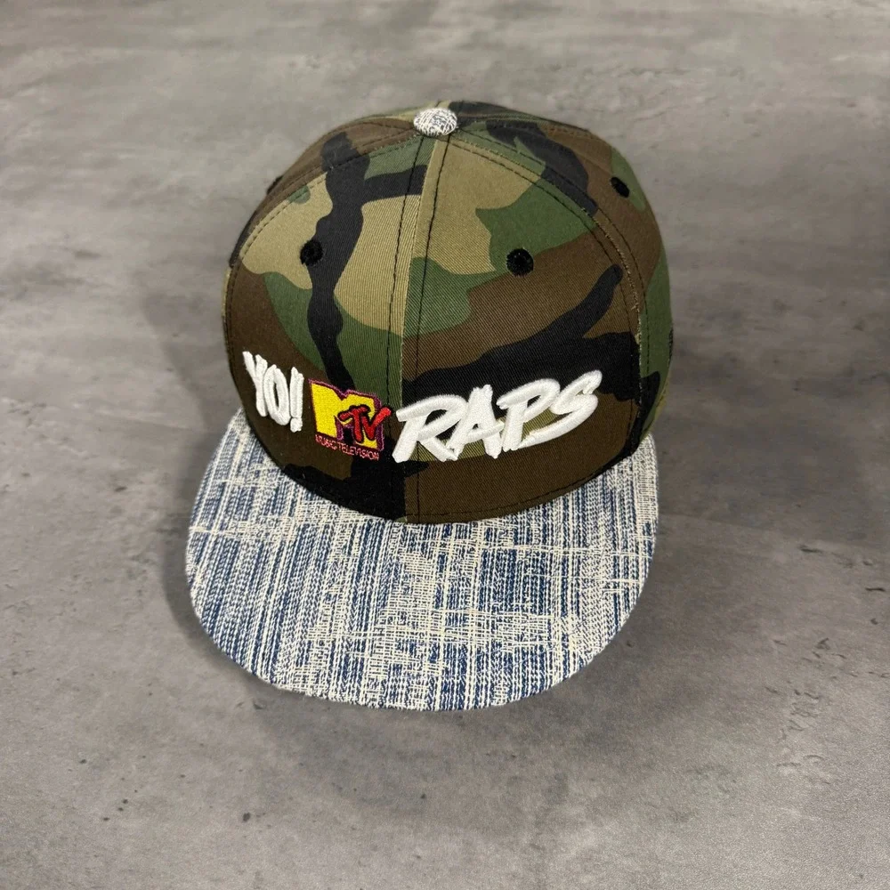 New Era South Park Yo MTV Raps Hat Mens 7 1/4 Camo 59FIFTY Fitted‎ Boombox Cap